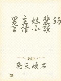 男主姓裴的现代言情小说