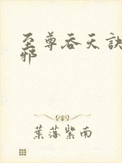 至尊吞天诀柳无邪封面