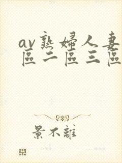 av熟妇人妻一区二区三区