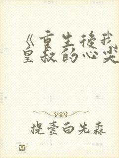 《重生后我成了皇叔的心尖宠》