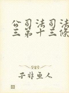 公司法司法解释三第十三条的解读封面