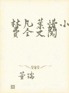 林凡叶惜小说免费全文阅