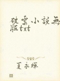 破云小说无删减版txt