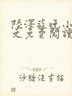 陆泽苏晚小说全文免费阅读