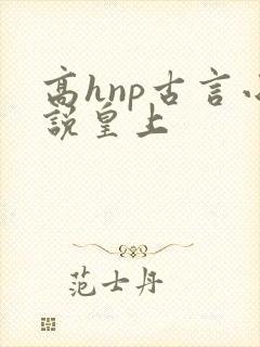 高hnp古言小说皇上
