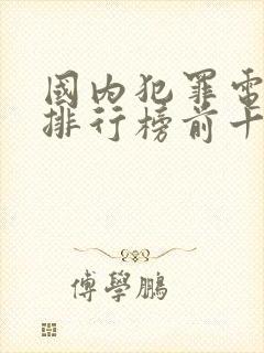 国内犯罪电视剧排行榜前十名