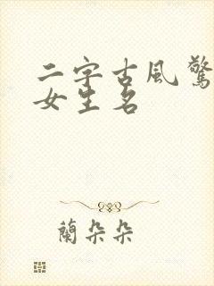 二字古风惊艳的女生名