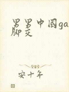 男男中国gay脚交