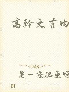 高干文有肉np
