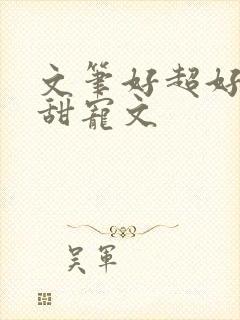 文笔好超好看的甜宠文