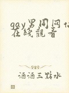 gay男同网站在线观看
