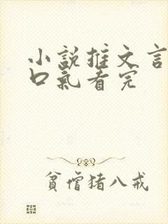 小说推文言情一口气看完