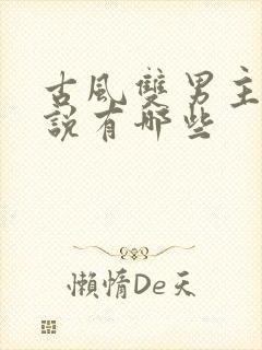 古风双男主的小说有哪些