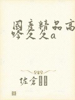 国产精品高潮呻吟久久a