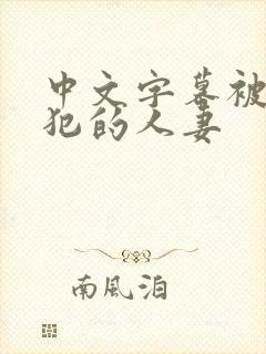 中文字幕被公侵犯的人妻封面