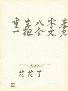 重生八零老公抱一抱全文免费阅读封面