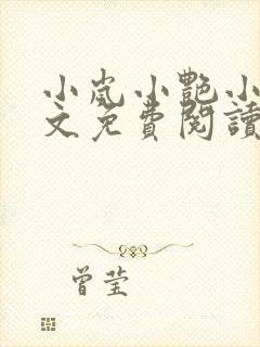 小岚小艳小说全文免费阅读最新章节