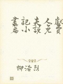 书记夫人献身长篇小说免费阅读全文封面