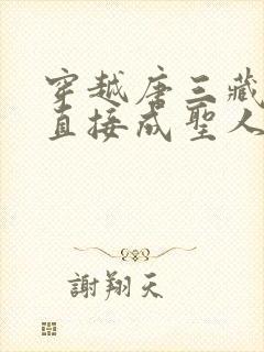 穿越唐三藏开局直接成圣人的小说