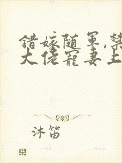 错嫁随军,禁欲大佬宠妻上瘾txt下载