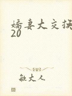 娇妻大交换1一20封面