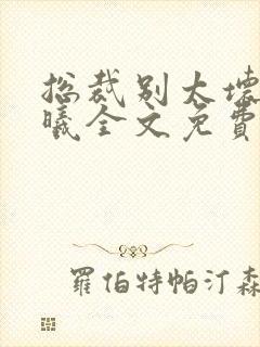 总裁别太坏夏紫曦全文免费阅读封面