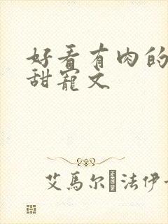 好看有肉的言情甜宠文