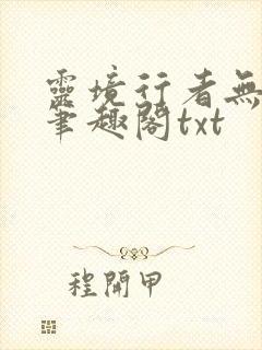 灵境行者无错版笔趣阁txt封面