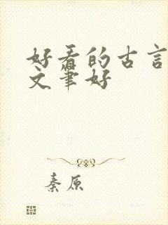 好看的古言小说文笔好