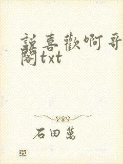 说喜欢啊哥笔趣阁txt封面