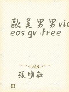 欧美男男videos gv free