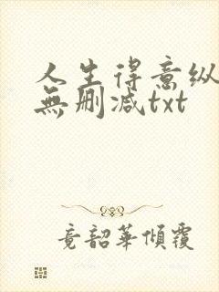人生得意纵须欢无删减txt