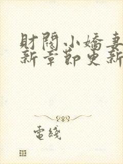 财阀小娇妻叔最新章节更新封面