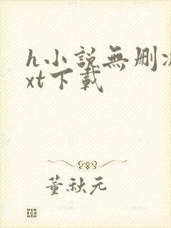 h小说无删减txt下载