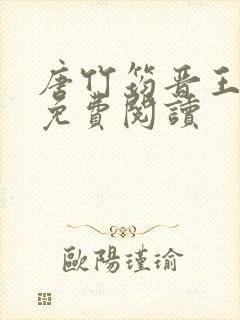 唐竹筠晋王小说免费阅读