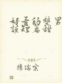 好看的双男主小说短篇甜