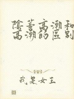 阴蒂高潮和阴道高潮的区别