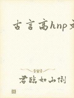 古言高hnp文
