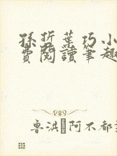 孙哲叶巧小说免费阅读笔趣阁