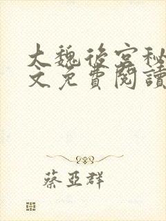 大魏后宫秘史全文免费阅读笔趣阁封面