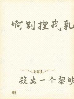 啊别捏我乳头封面