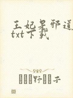 王妃是邪道祖宗txt下载
