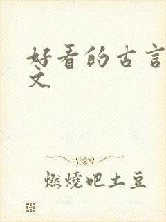 好看的古言小说文封面