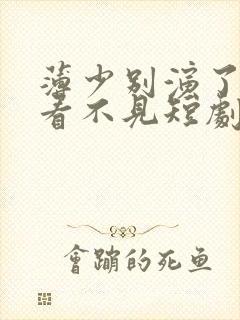 薄少别演了夫人看不见短剧视频封面