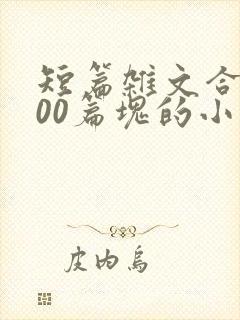 短篇杂文合集500篇块的小说封面