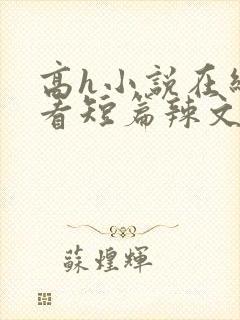 高h小说在线观看短篇辣文