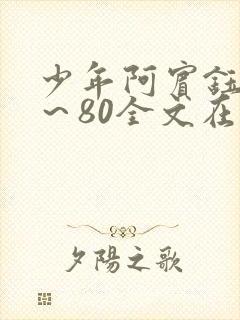 少年阿宾钰慧1～80全文在线阅读