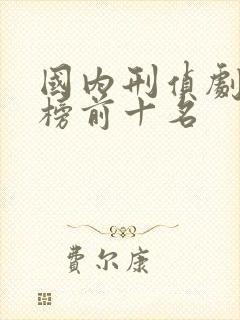 国内刑侦剧排行榜前十名封面