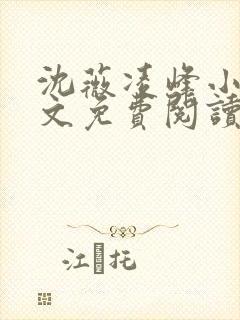 沈薇凌峰小说全文免费阅读最新章节