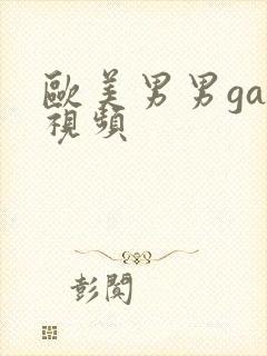 欧美男男gay视频